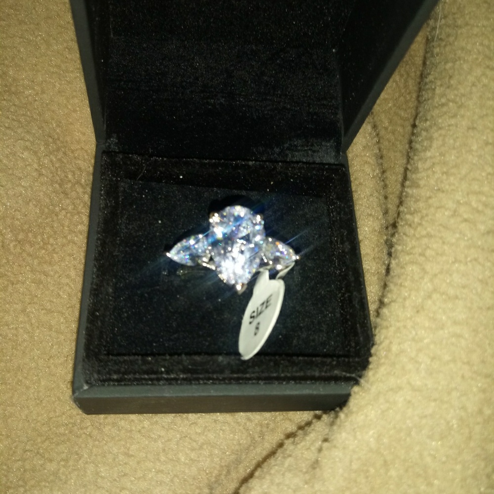 Princess 3ct cz diamond ring